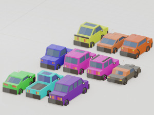 10 cars collection 3D-Modell