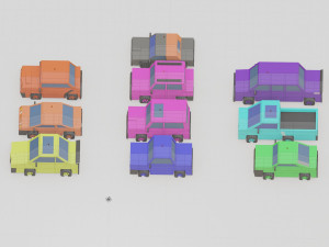 10 cars collection 3D-Modell