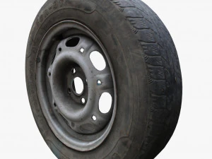 rodas de carro antigo Modelo 3D