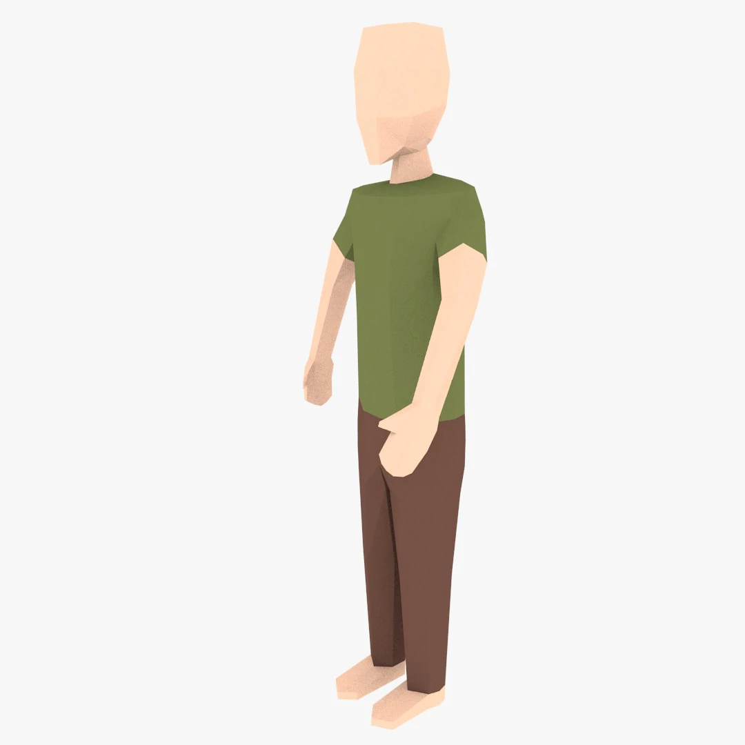low poly base mesh-male 3D Model .c4d .max .obj .3ds .fbx .stl .blend 