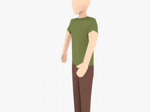 low poly base mesh-male 3D 모델