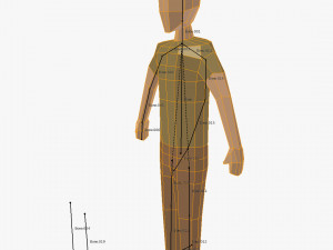 low poly base mesh-male Modelo 3D