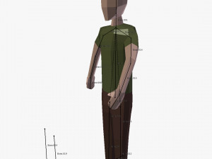 low poly base mesh-male Modelo 3D
