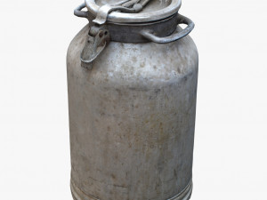 3d old aluminum flask 3D 모델