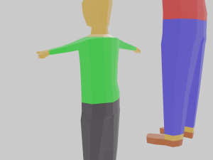 cartoon lowpoly people characters rigged 3D Model
