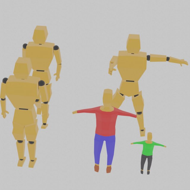 cartoon lowpoly people characters rigged 3D Model .c4d .max .obj .3ds .fbx .stl .blend 