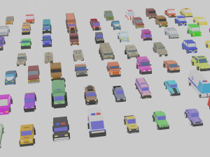 low poly city vehicles car 72 Model 3D