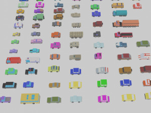 low poly city vehicles car 72 Model 3D