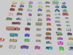 low poly city vehicles car 72 Model 3D