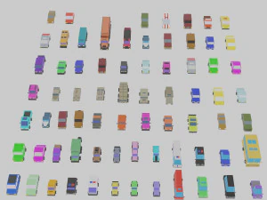 low poly city vehicles car 72 3D Model
