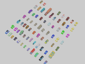 low poly city vehicles car 72 Model 3D