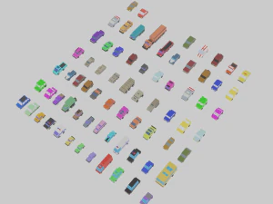 low poly city vehicles car 72 3D Model