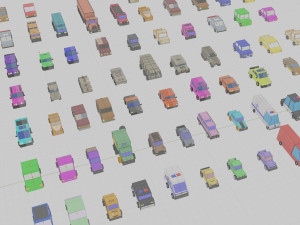 low poly city vehicles car 72 Model 3D