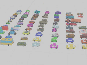 low poly city vehicles car 72 3D Model
