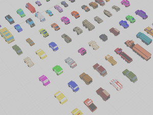 low poly city vehicles car 72 Model 3D