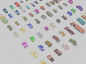 low poly city vehicles car 72 3D Model