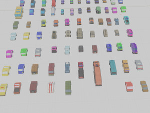 low poly city vehicles car 72 Model 3D