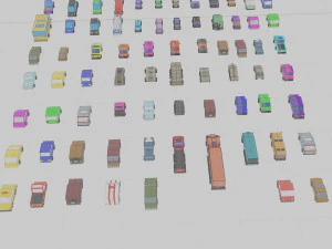 low poly city vehicles car 72 3D Model