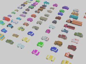 low poly city vehicles car 72 3D Model