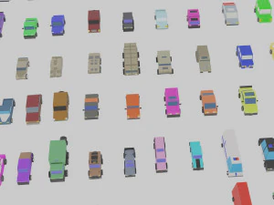 low poly city vehicles car 72 3D Model