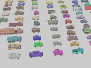 low poly city vehicles car 72 3D Model