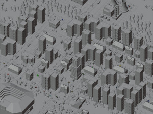 low poly megapolis city premium 3Dモデル
