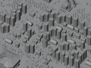 low poly megapolis city premium 3D Model