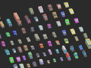 low poly megapolis city premium 3D Model