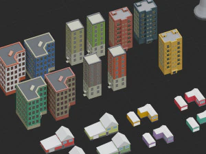 low poly megapolis city premium 3D Model