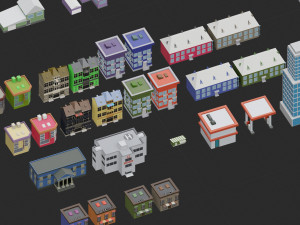 low poly megapolis city premium 3Dモデル