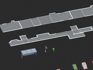 low poly megapolis city premium 3D Model