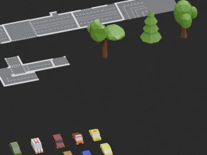 low poly megapolis city premium 3D Model