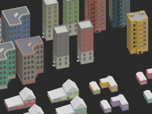low poly megapolis city premium 3Dモデル
