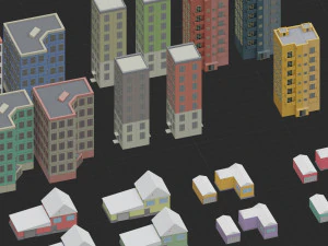 low poly megapolis city premium 3D Model