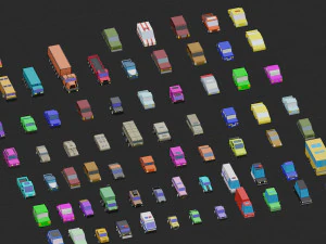 low poly megapolis city premium 3D Model