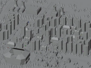 low poly megapolis city premium 3D Model