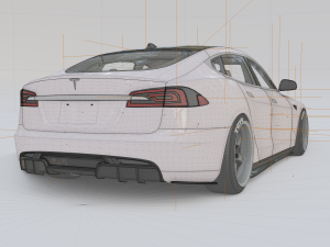 tesla model s p100d 2017 3D मॉडल