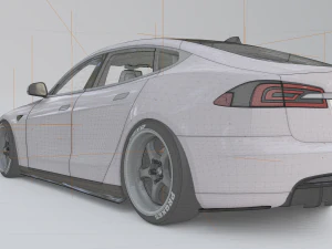 tesla model s p100d 2017 року 3D Модель