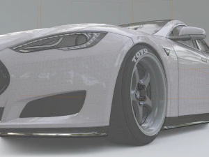 tesla model s p100d 2017 року 3D Модель