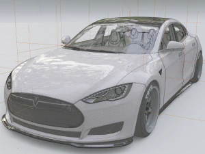tesla model s p100d 2017 року 3D Модель