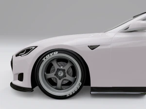 tesla model s p100d 2017 року 3D Модель