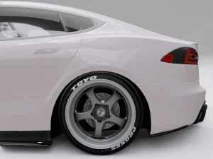 tesla model s p100d 2017 року 3D Модель