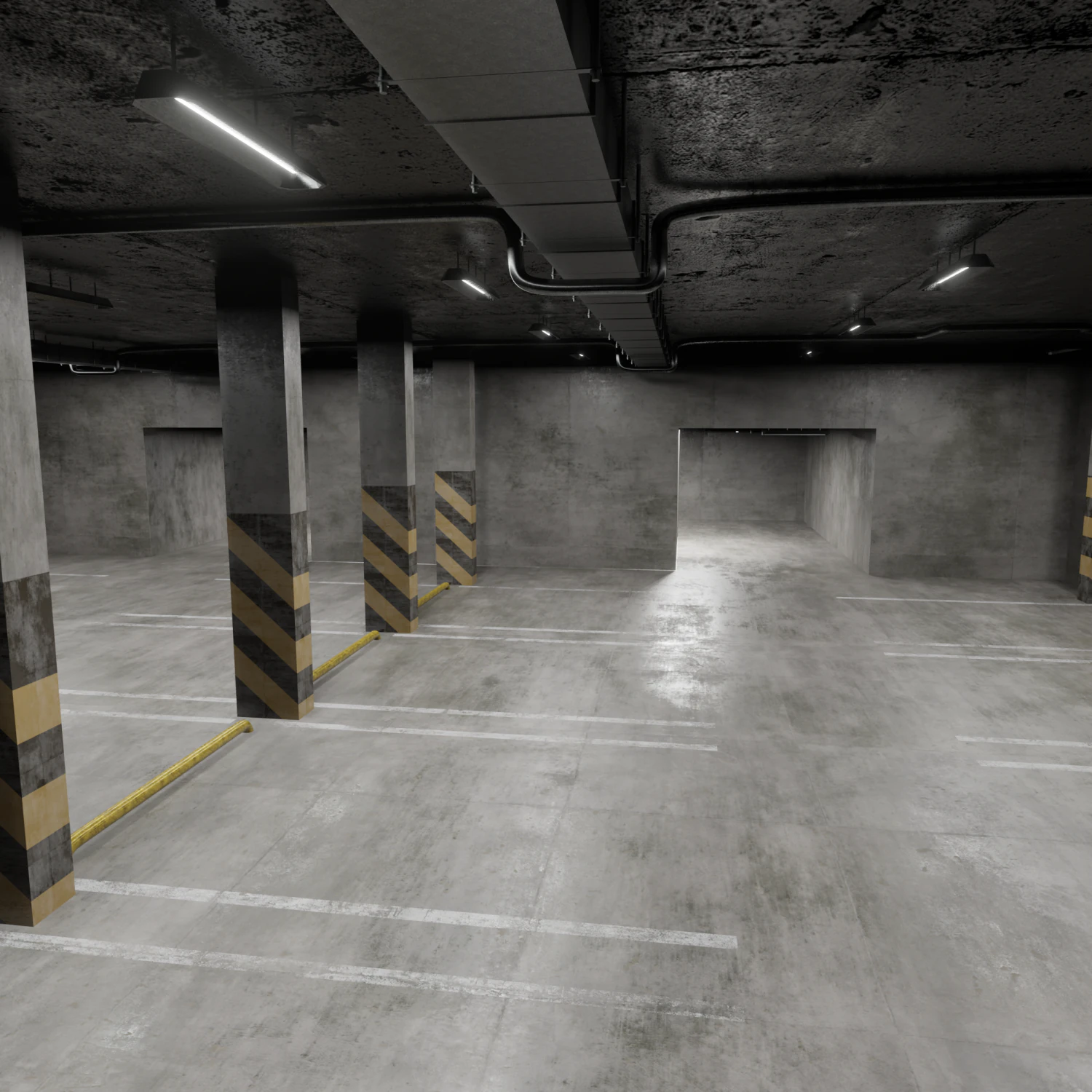 garage parking 3D Model .c4d .max .obj .3ds .fbx .stl .blend 