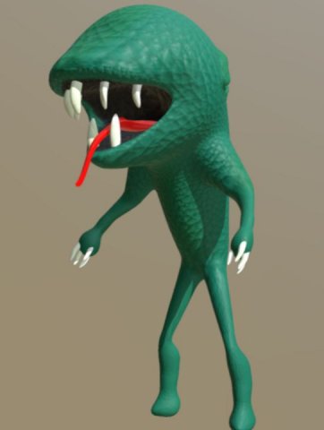 mutant lizard 3D 模型 .c4d .max .obj .3ds .fbx .stl .blend 