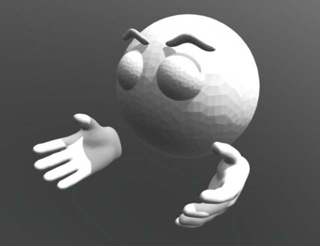 emoji with hands Modello 3D .c4d .max .obj .3ds .fbx .stl .blend 