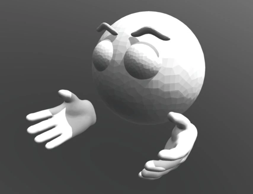 emoji with hands 3D Model .c4d .max .obj .3ds .fbx .stl .blend 