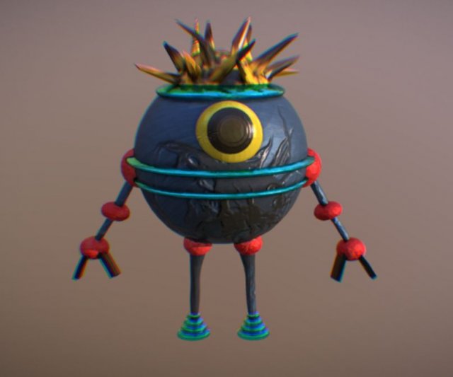 mini robot 3d Modello 3D .c4d .max .obj .3ds .fbx .stl .blend 
