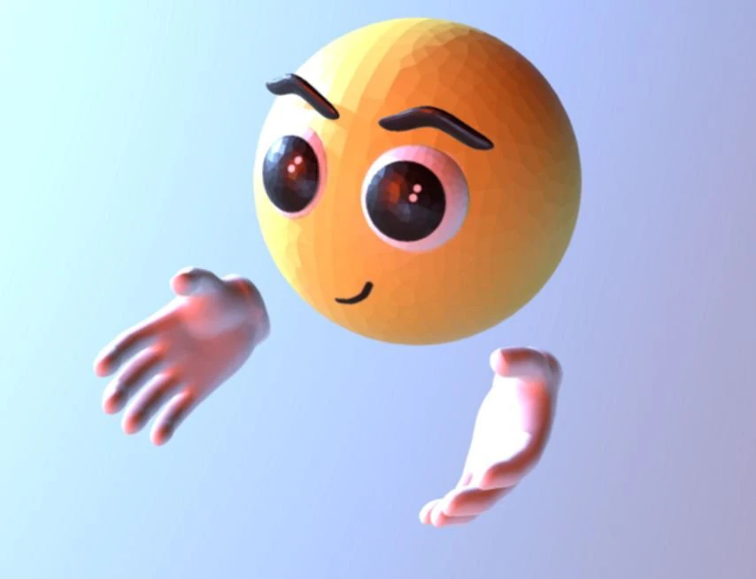emoji with hands textures 3D Model .c4d .max .obj .3ds .fbx .stl .blend 
