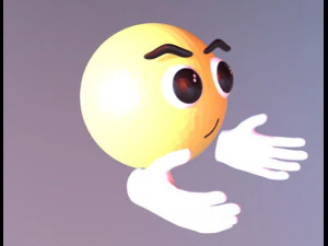emoji with hands textures 3D Model