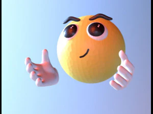 emoji with hands textures 3D Model